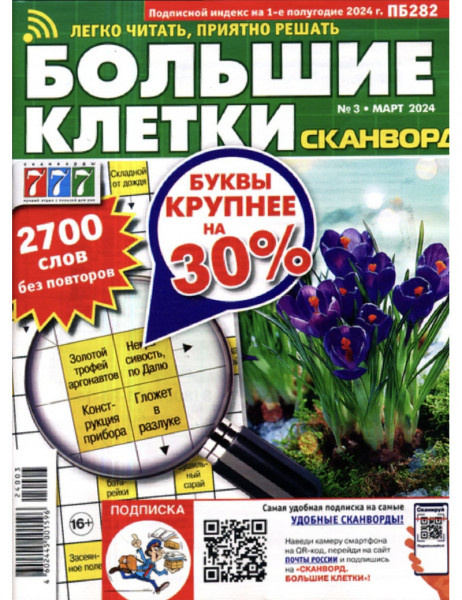 Сканворд. Большие клетки